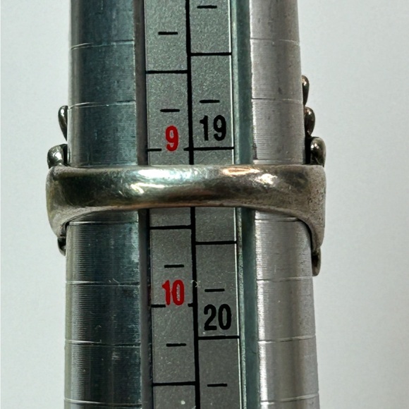 Vintage Signed Ted Ott Sterling Silver 925 Native Indian Chief Onyx Headdress - Picture 8 of 9